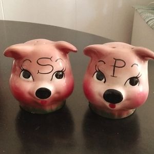 Vintage Pig Salt and Pepper Shakers